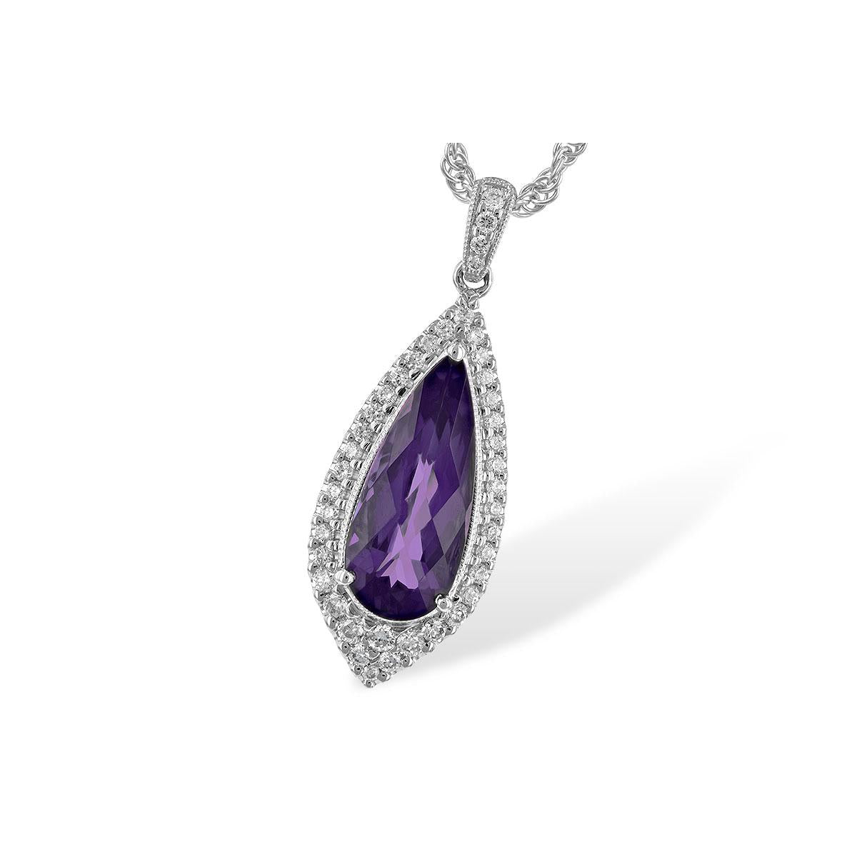 14KT Gold Amethyst Necklace