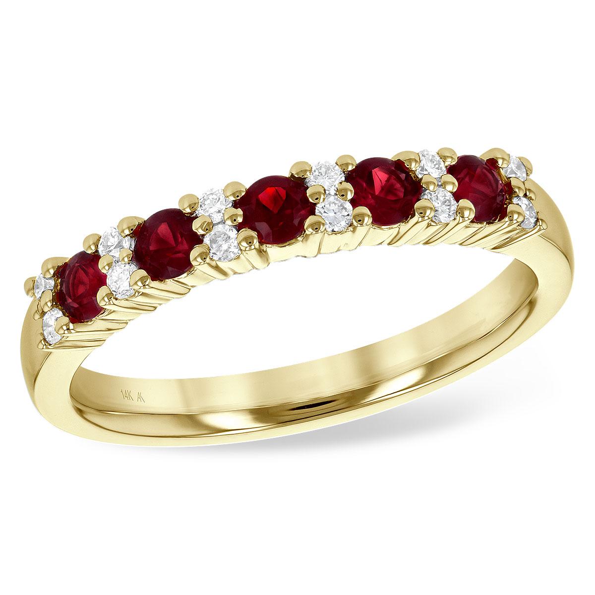 14KT Gold Ladies Ruby Wedding Ring
