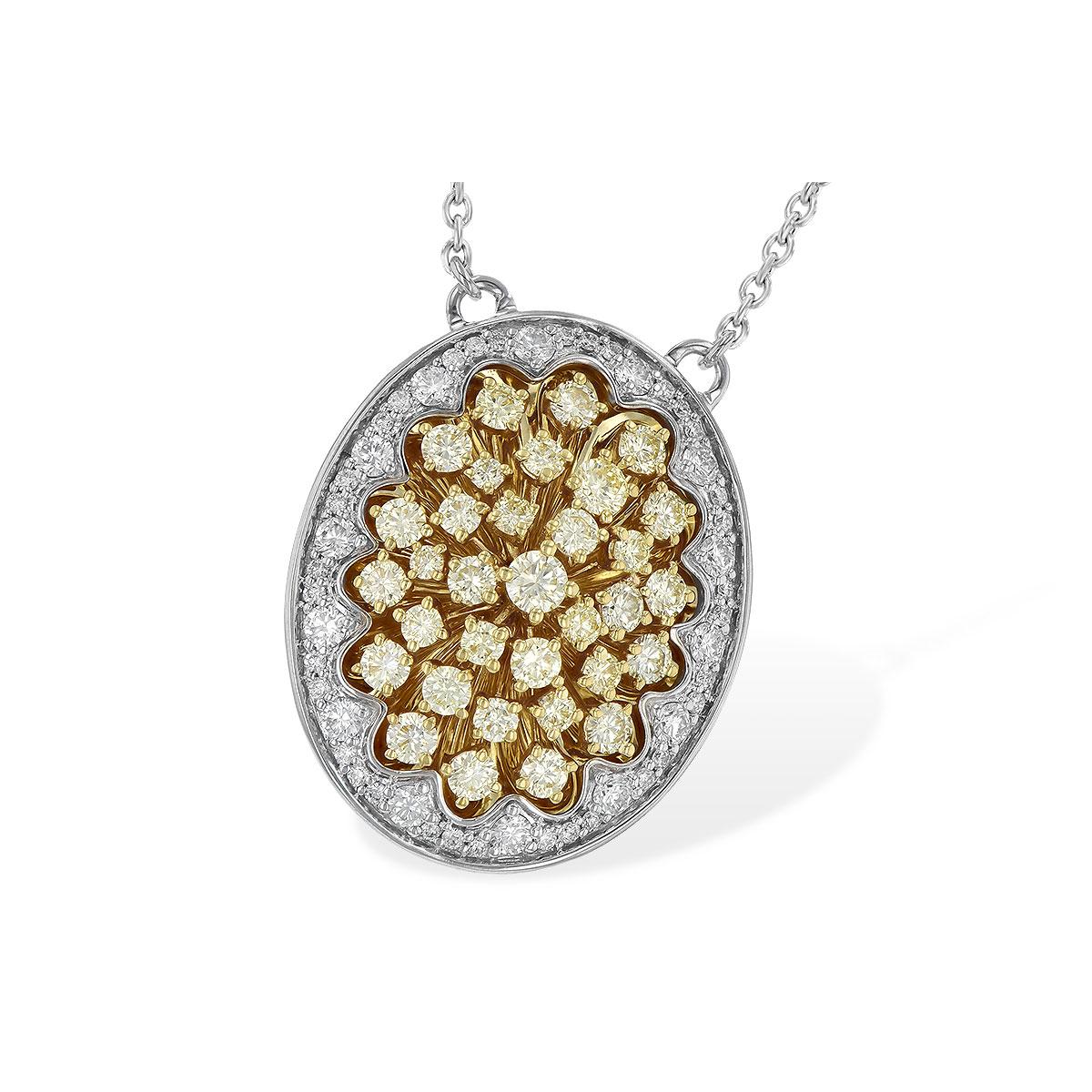 14KT Gold Yellow Diamond Necklace