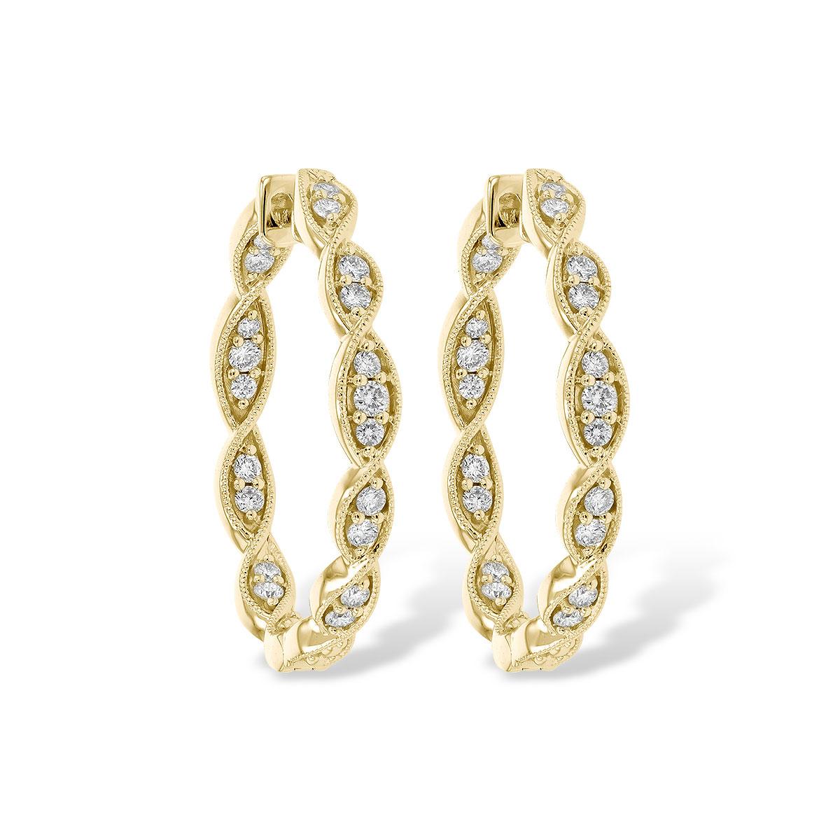 14KT Gold Diamond Earrings
