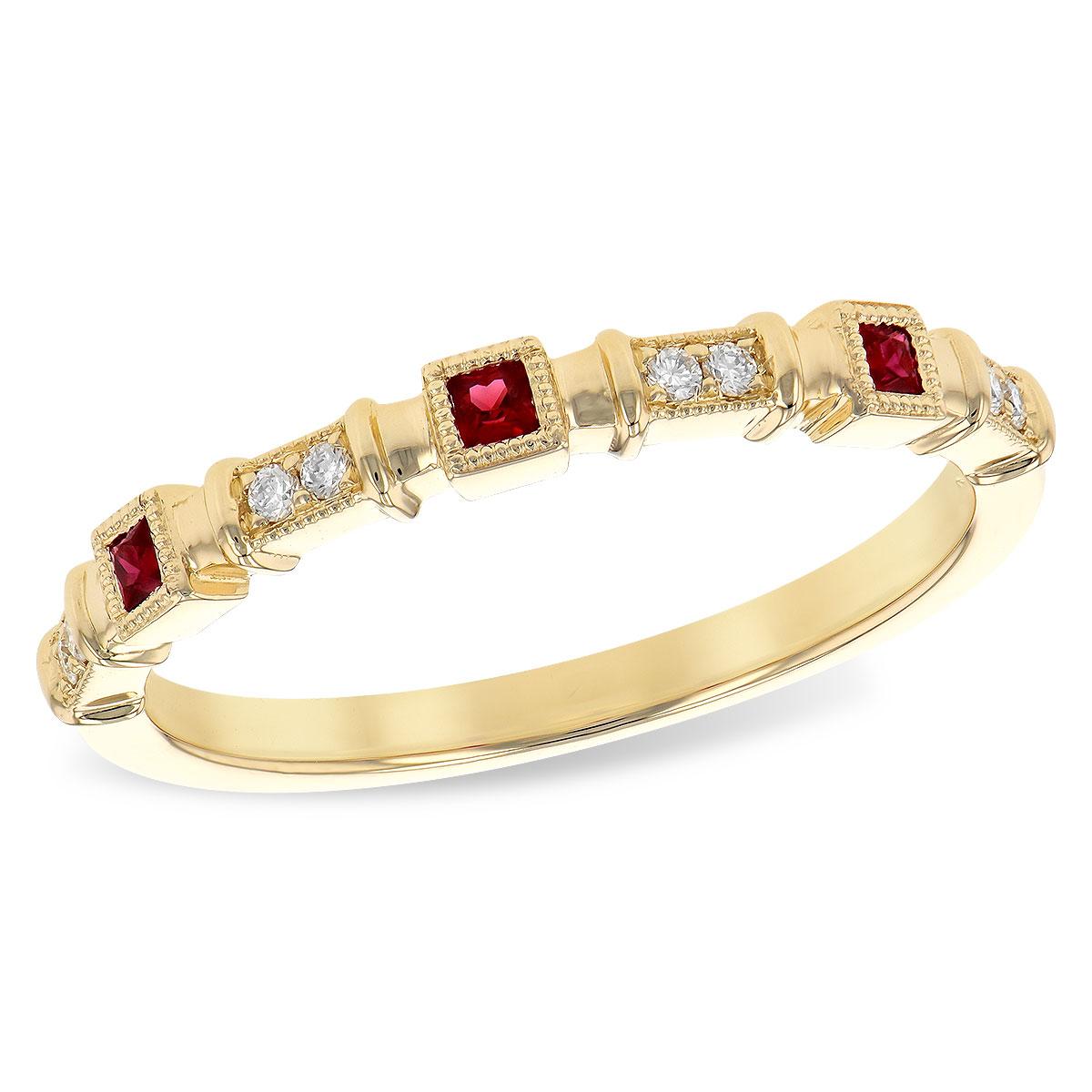 14KT Gold Ladies Ruby Wedding Ring