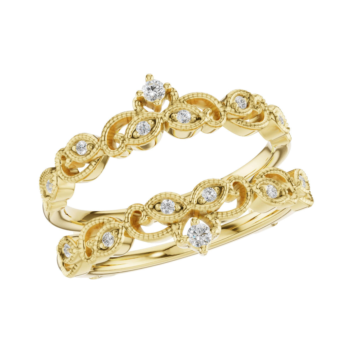 14KT Gold Ladies Diamond Wrap/Guard
