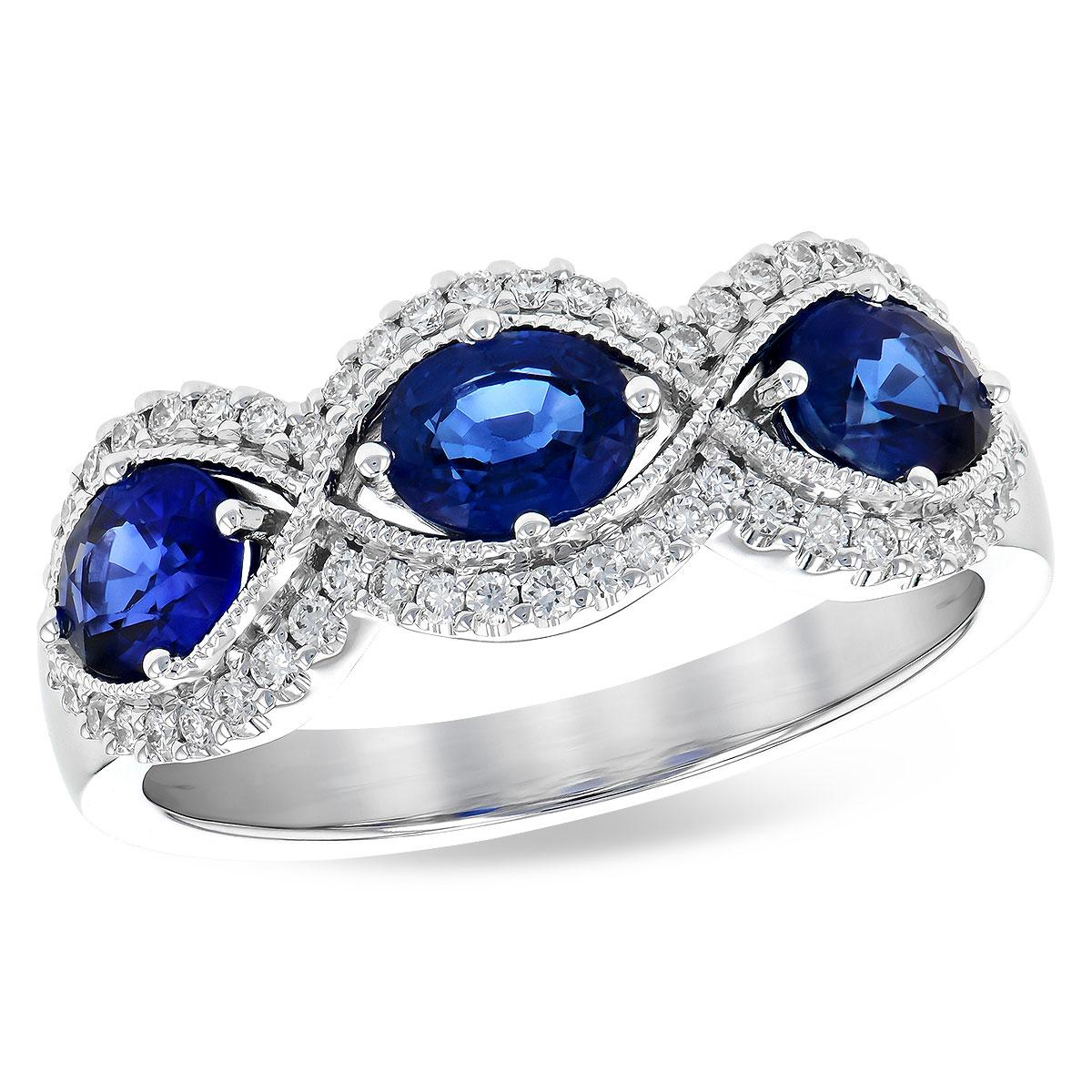 14KT Gold Ladies Sapphire Wedding Ring