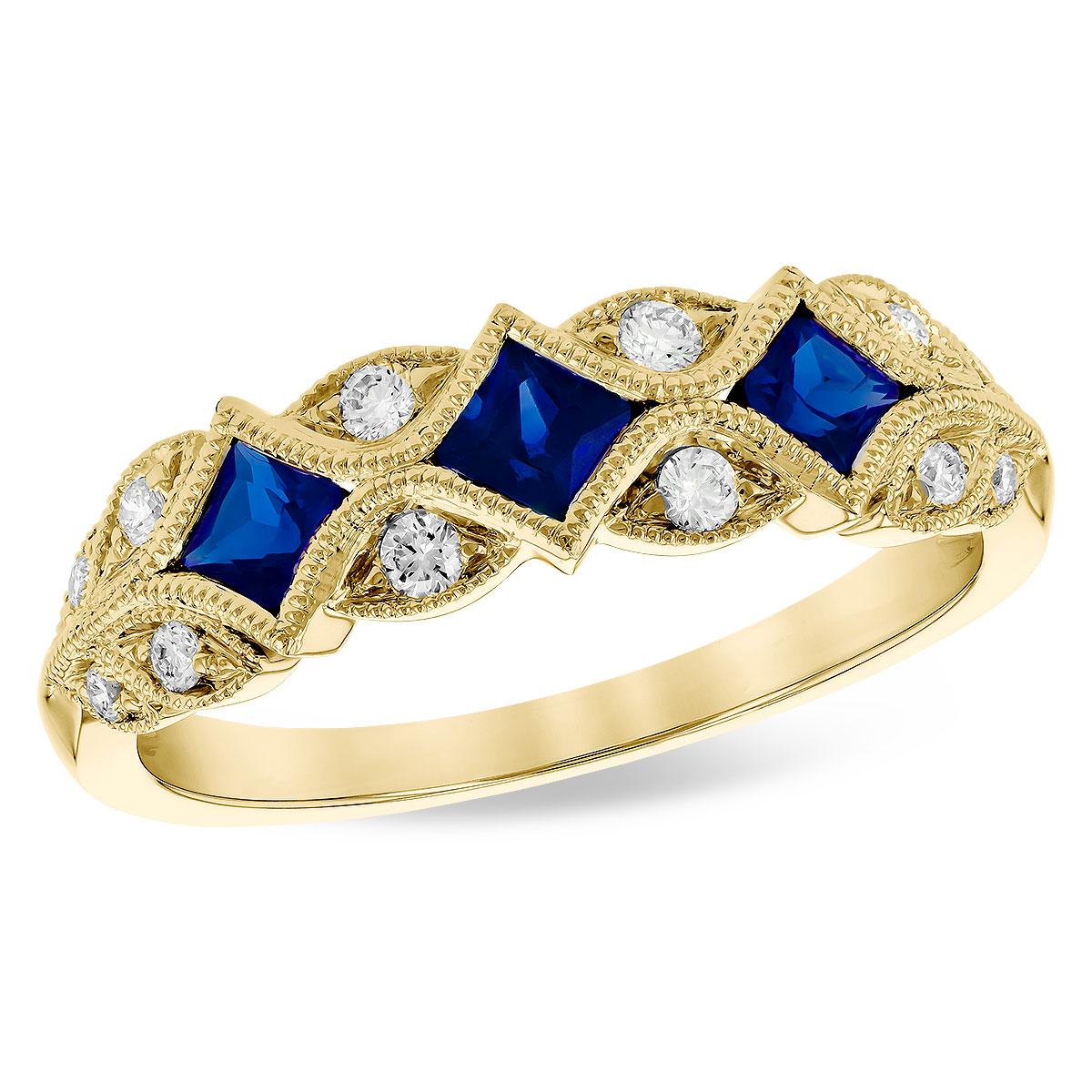 14KT Gold Ladies Sapphire Wedding Ring