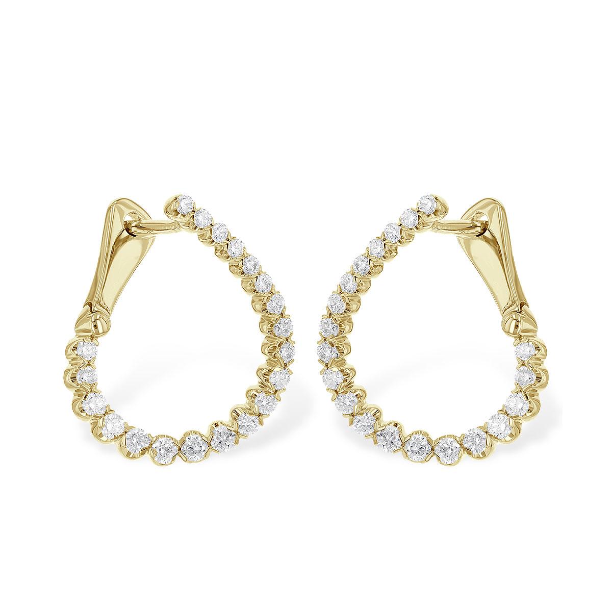 14KT Gold Diamond Earrings