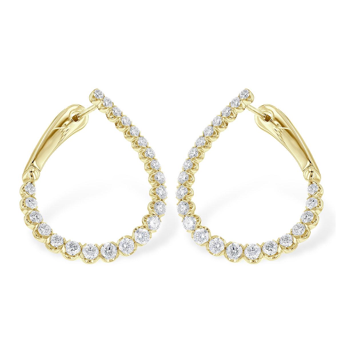 14KT Gold Diamond Earrings