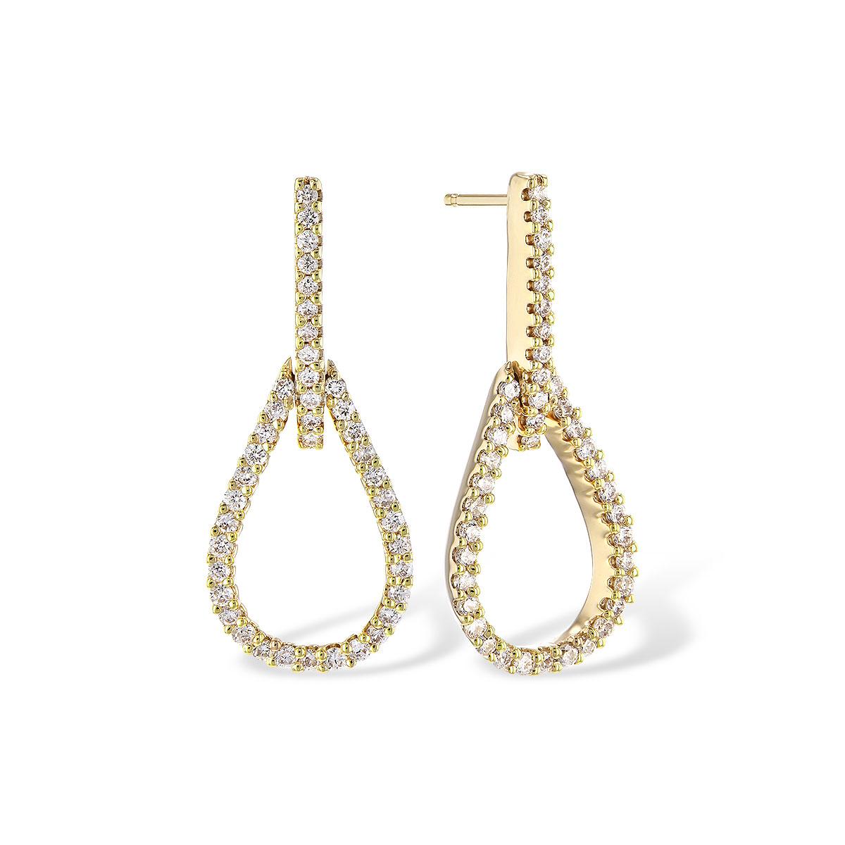 14KT Gold Diamond Earrings