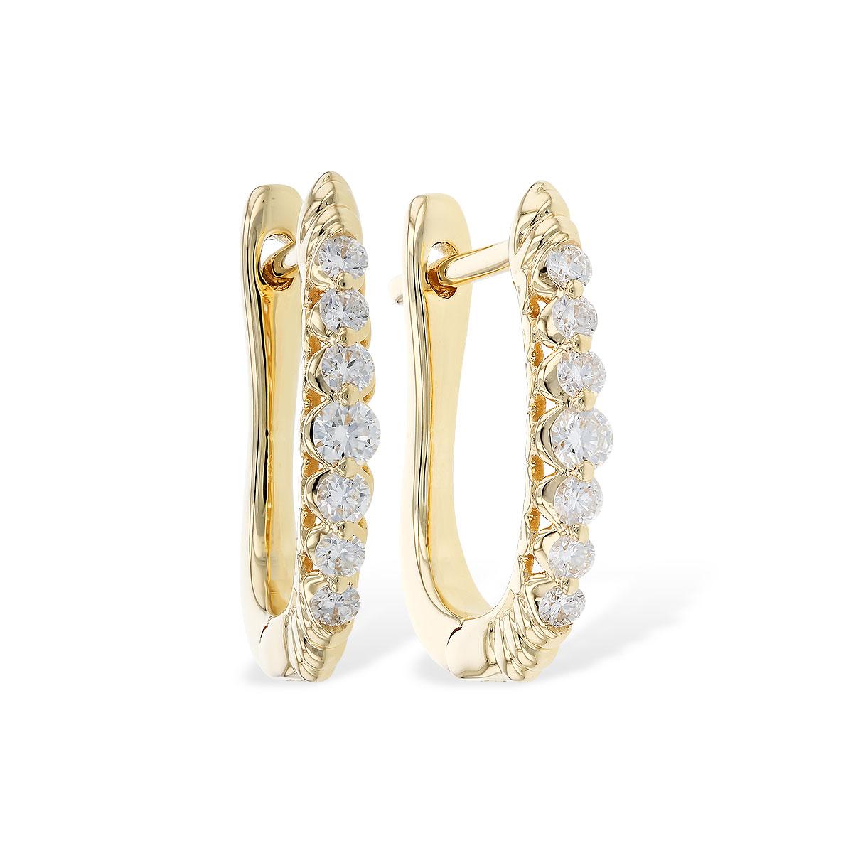 14KT Gold Diamond Earrings
