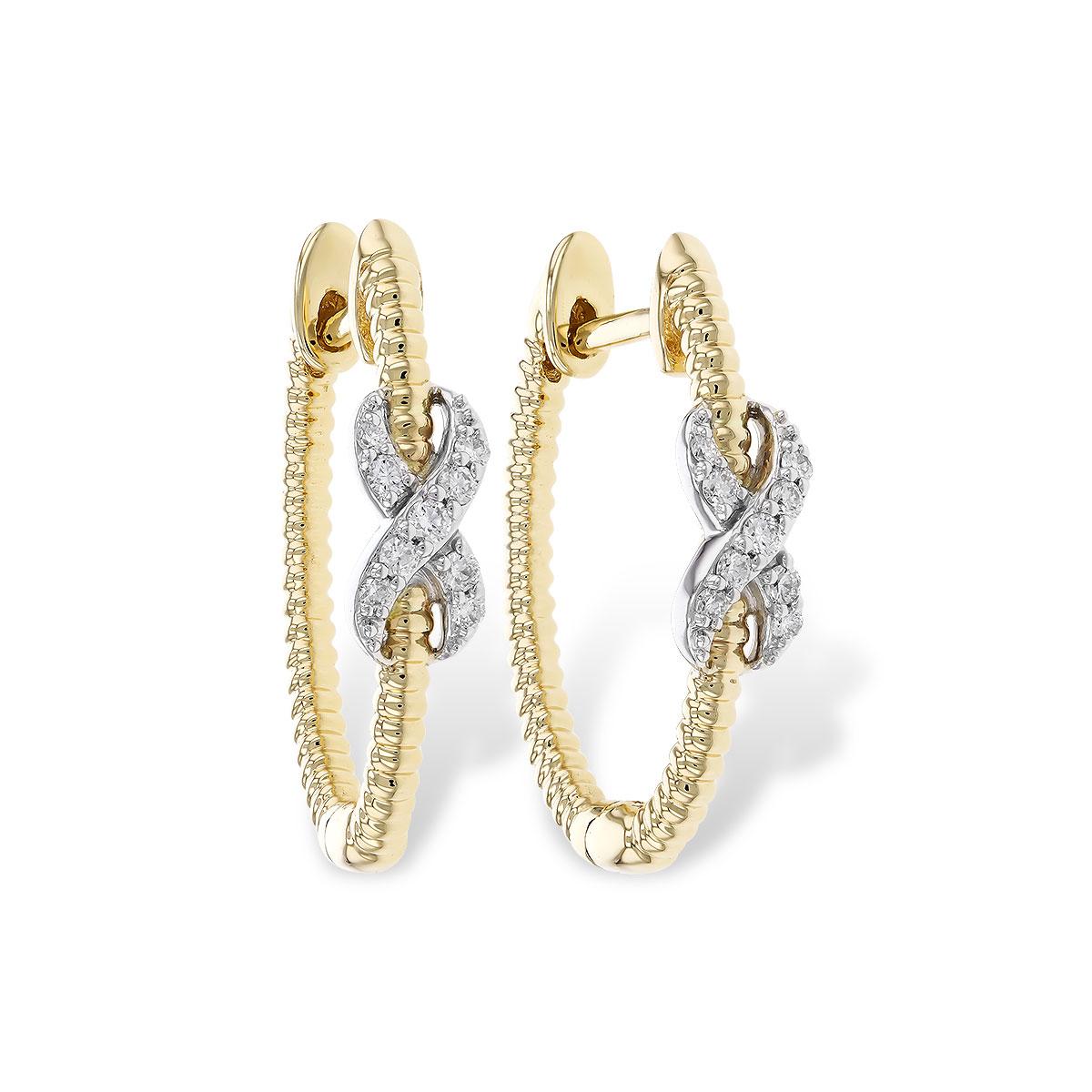 14KT Gold Diamond Earrings