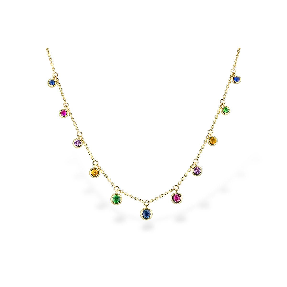 14KT Gold Multi-Stone Necklace
