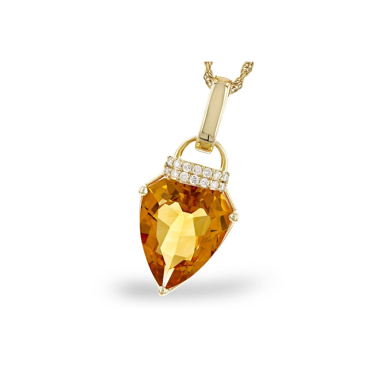 14KT Gold Citrine Necklace