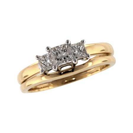 14KT Gold Two-Piece Diamond Wedding Set
