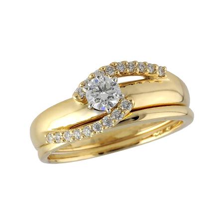 14KT Gold Two-Piece Diamond Wedding Set