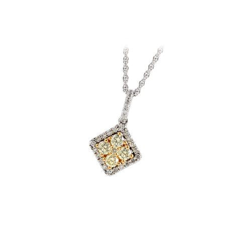 14KT Gold Yellow Diamond Necklace