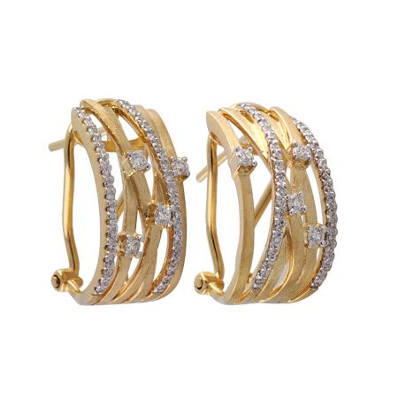 14KT Gold Diamond Earrings