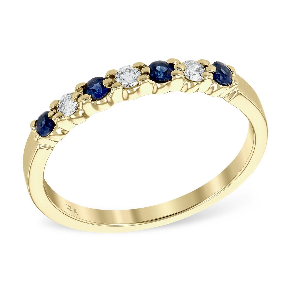 14KT Gold Ladies Sapphire Wedding Ring