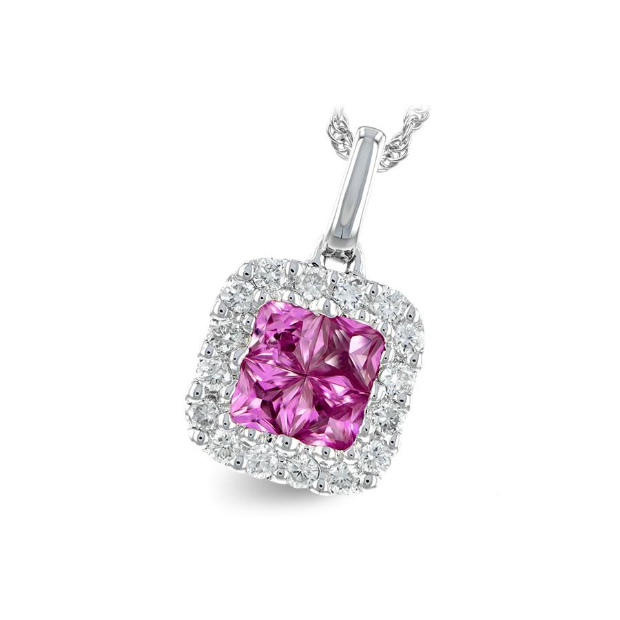 14KT Gold Pink Sapphire Necklace