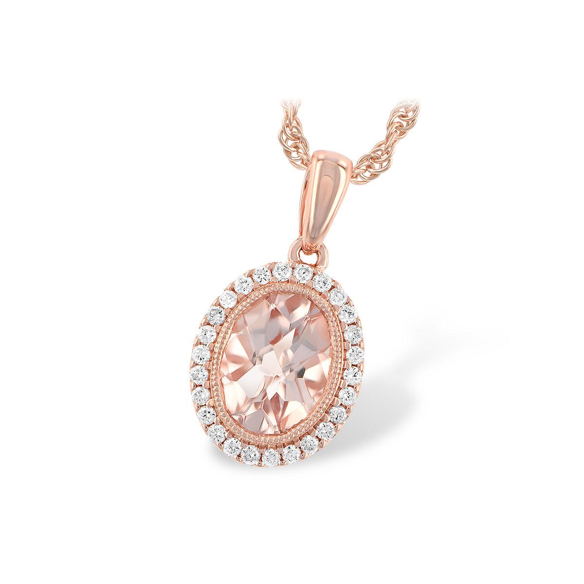 14KT Gold Morganite Necklace