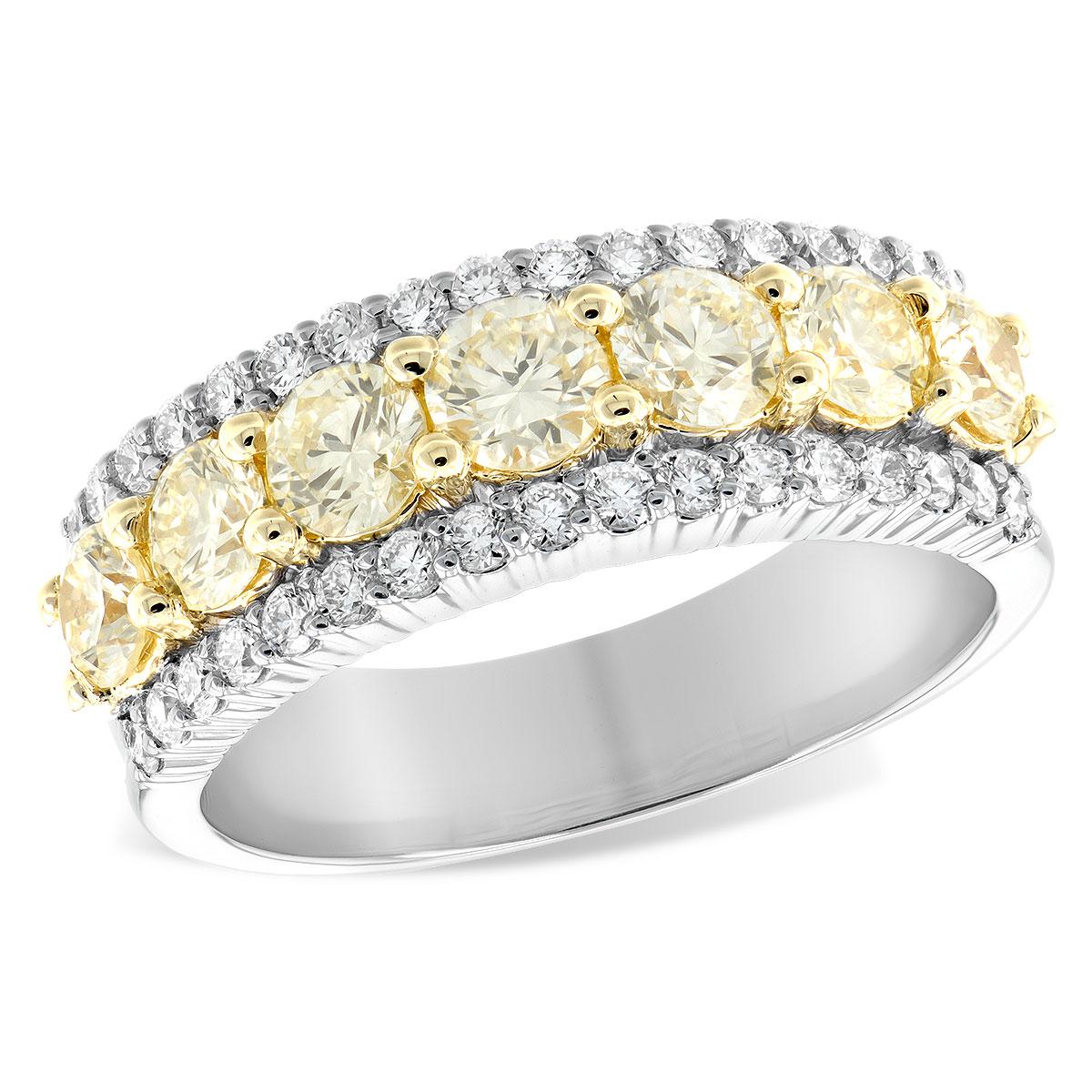 14KT Gold Ladies Yellow Diamond Wedding Ring