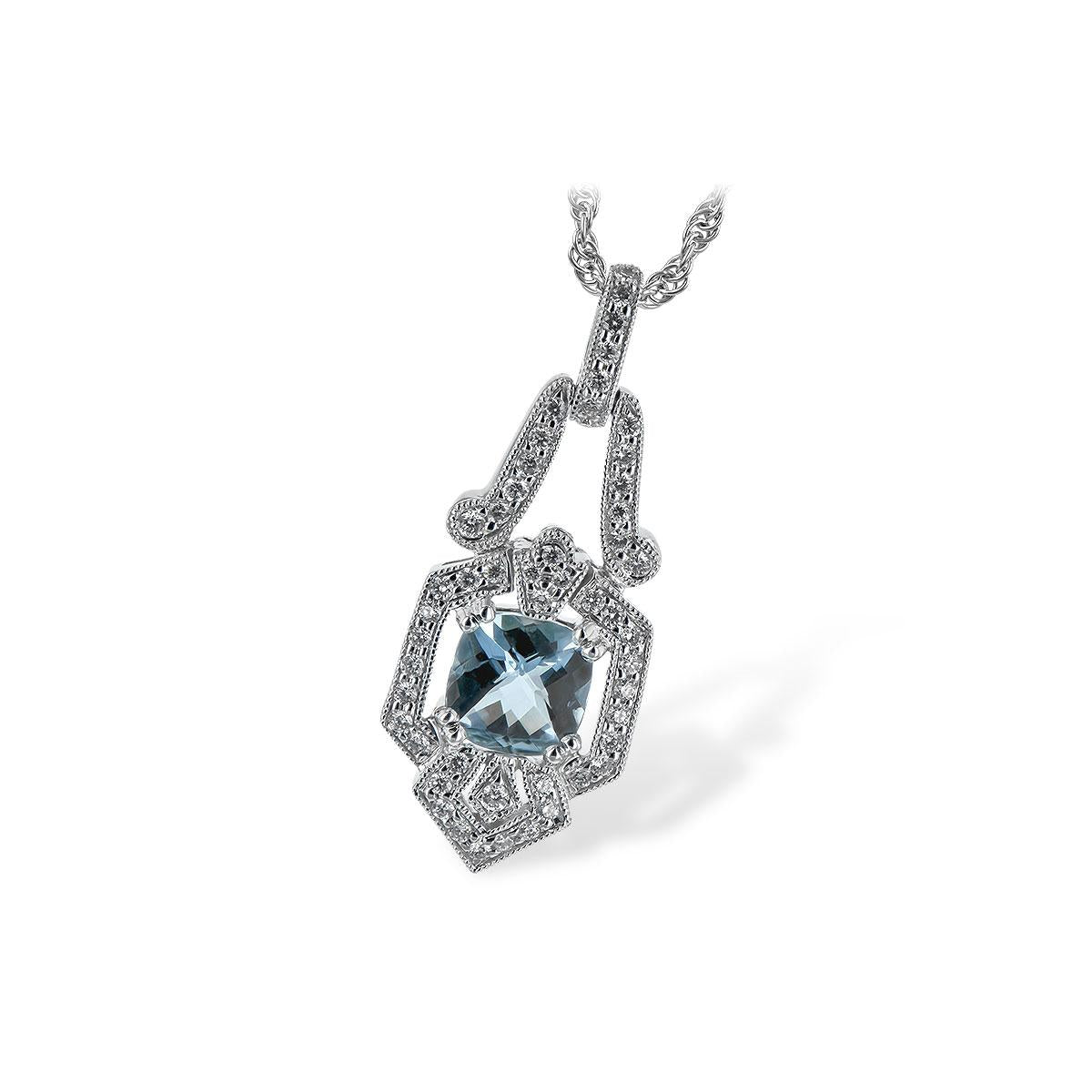 14KT Gold Aqua Necklace