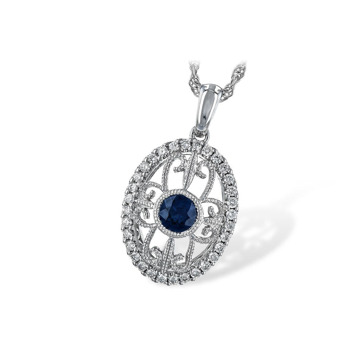 14KT Gold Sapphire Necklace