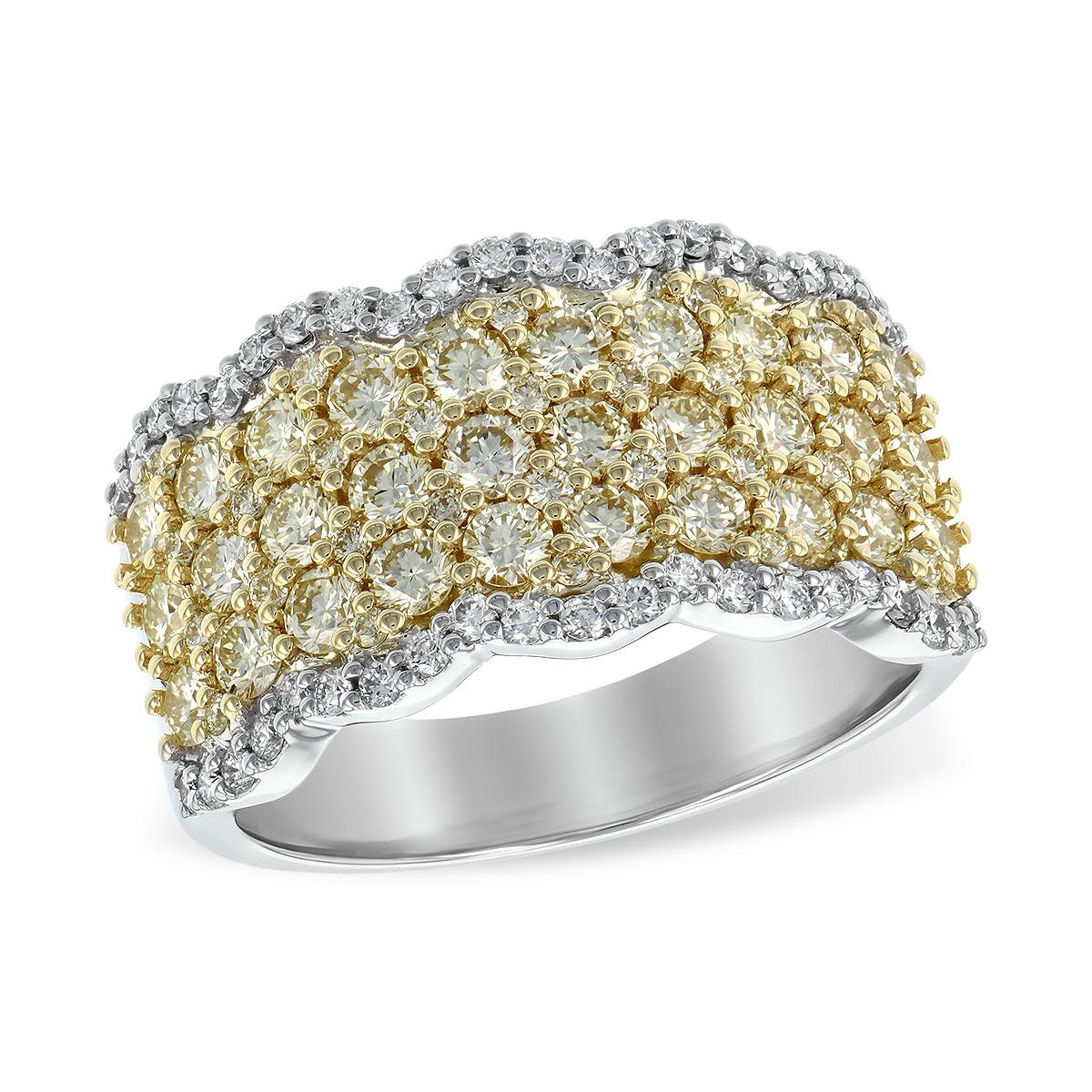 14KT Gold Ladies Yellow Diamond Wedding Ring