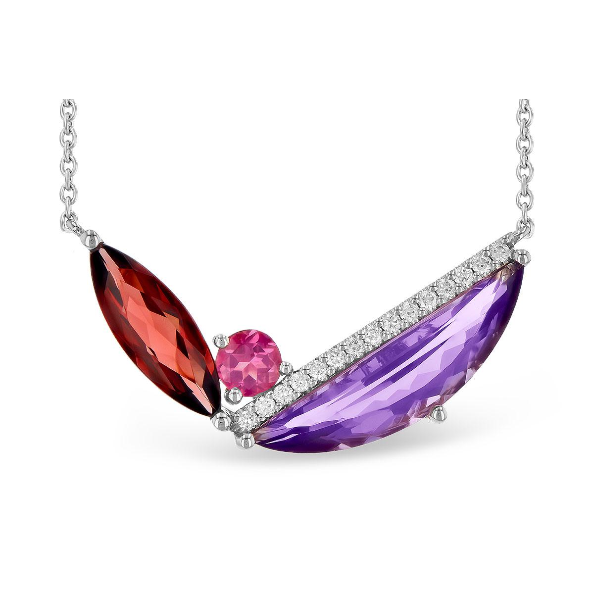 14KT Gold Multi-Stone Necklace