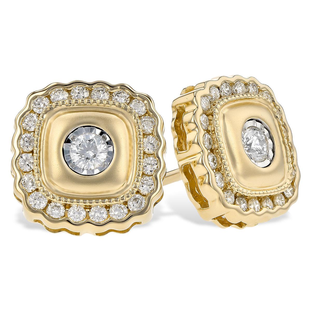 14KT Gold Diamond Earrings