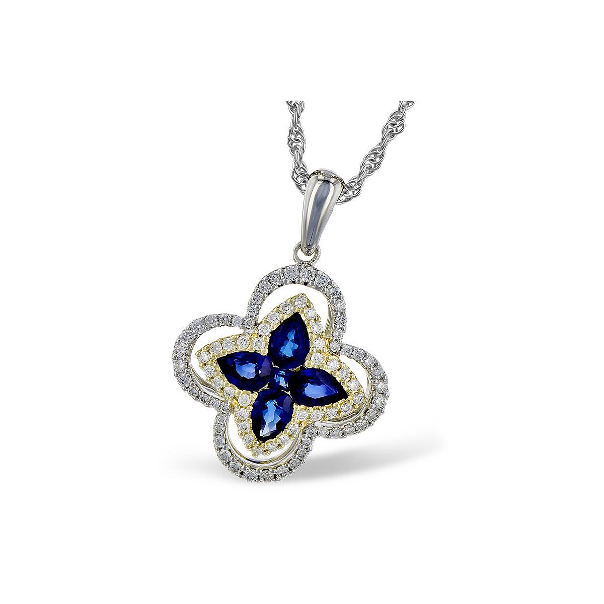14KT Gold Sapphire Necklace