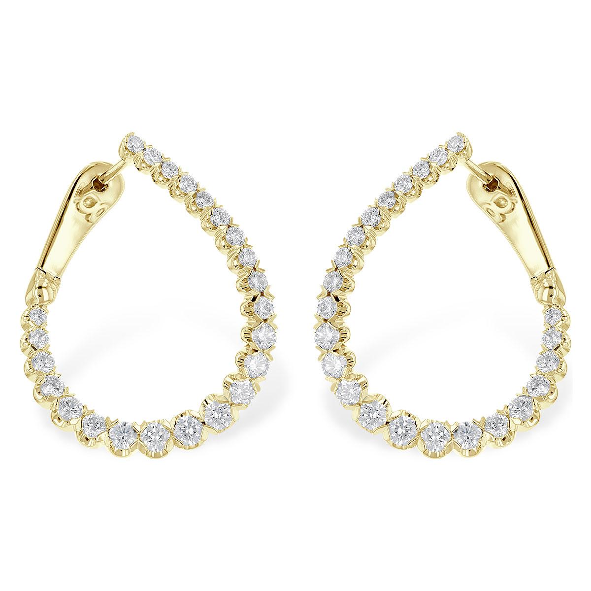 14KT Gold Diamond Earrings
