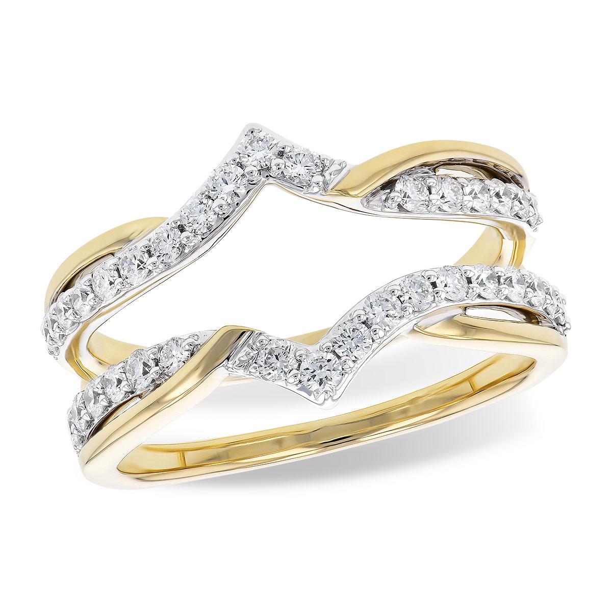 14KT Gold Ladies Diamond Wrap/Guard