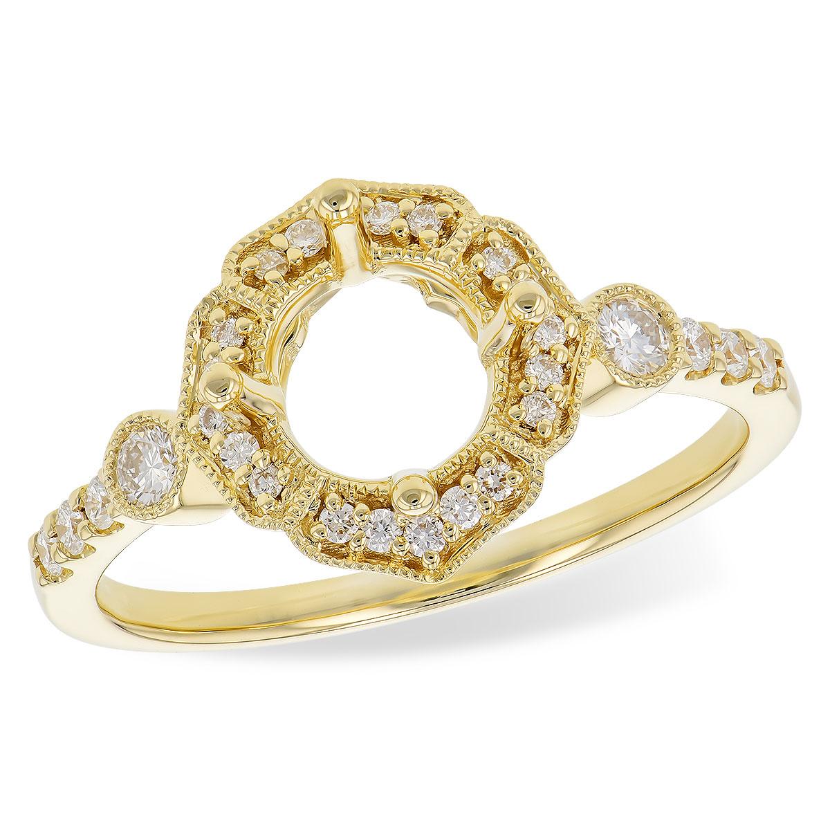 14KT Gold Semi-Mount Engagement Ring