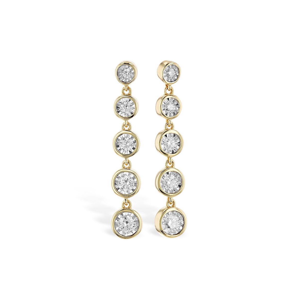 14KT Gold Diamond Earrings