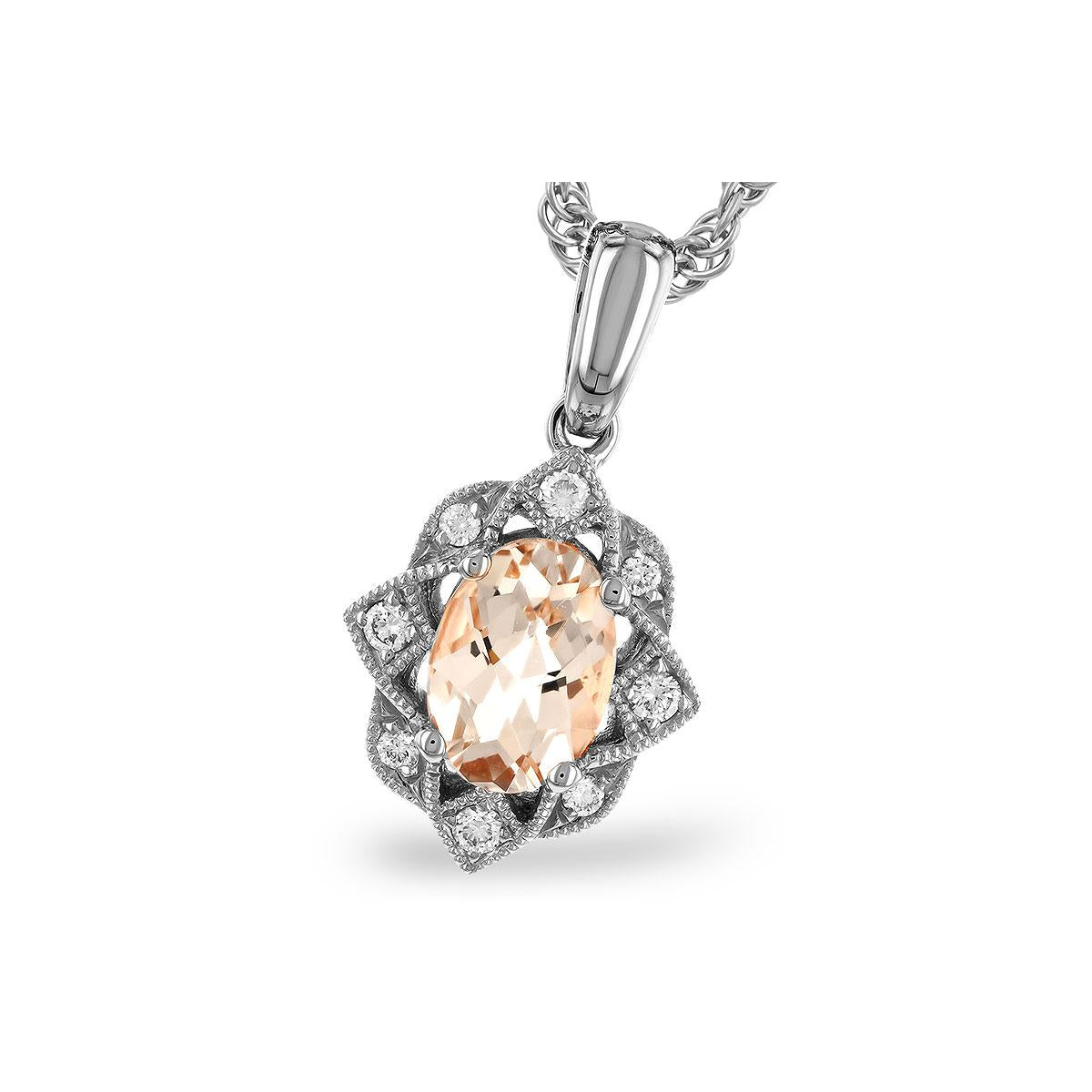 14KT Gold Morganite Necklace
