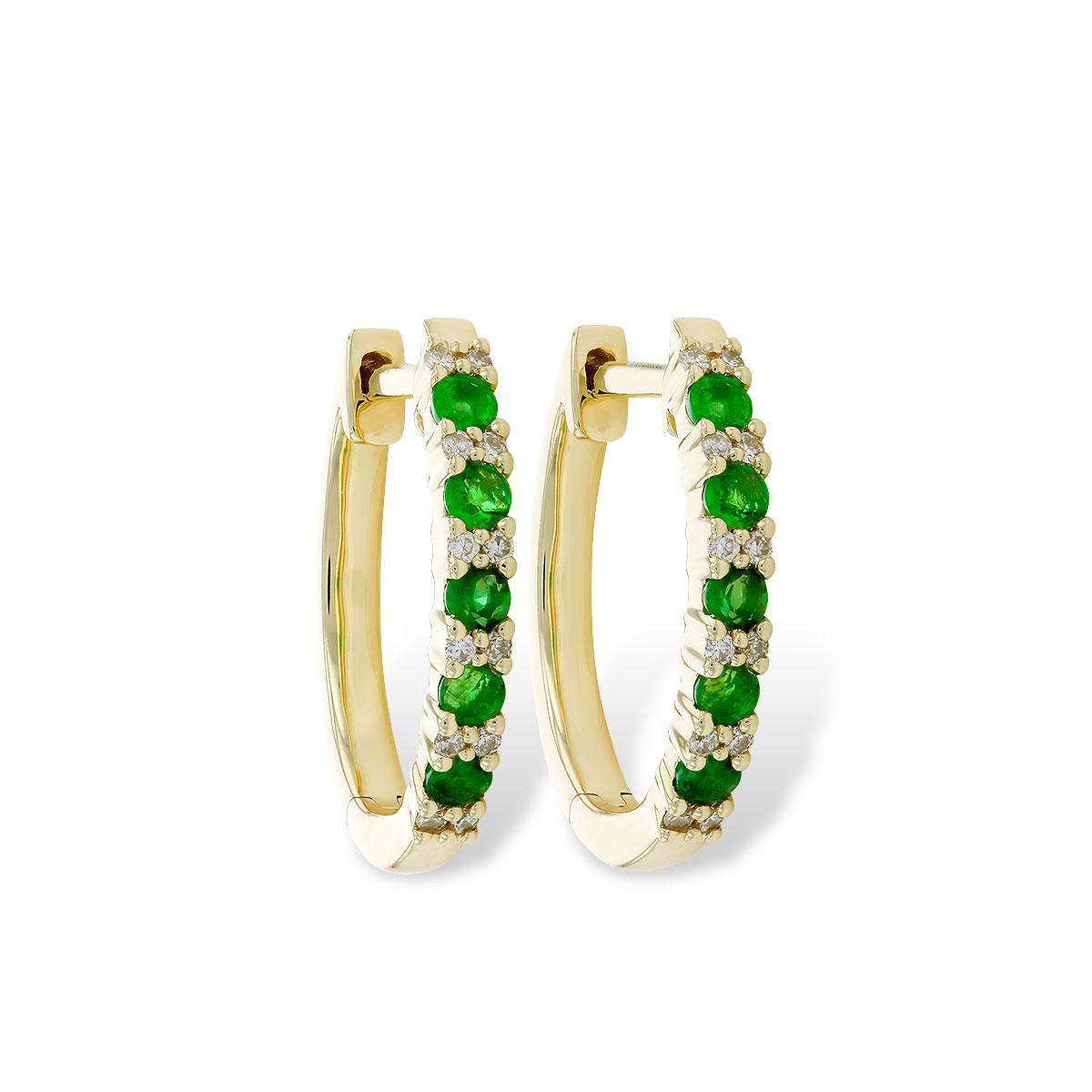 14KT Gold Emerald Earrings