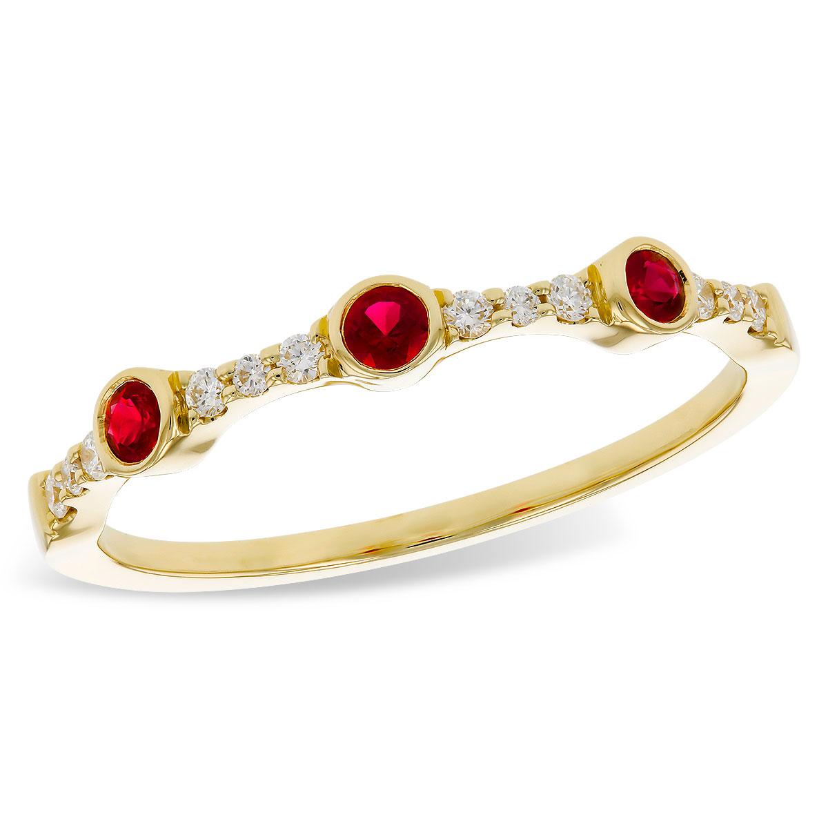 14KT Gold Ladies Ruby Wedding Ring