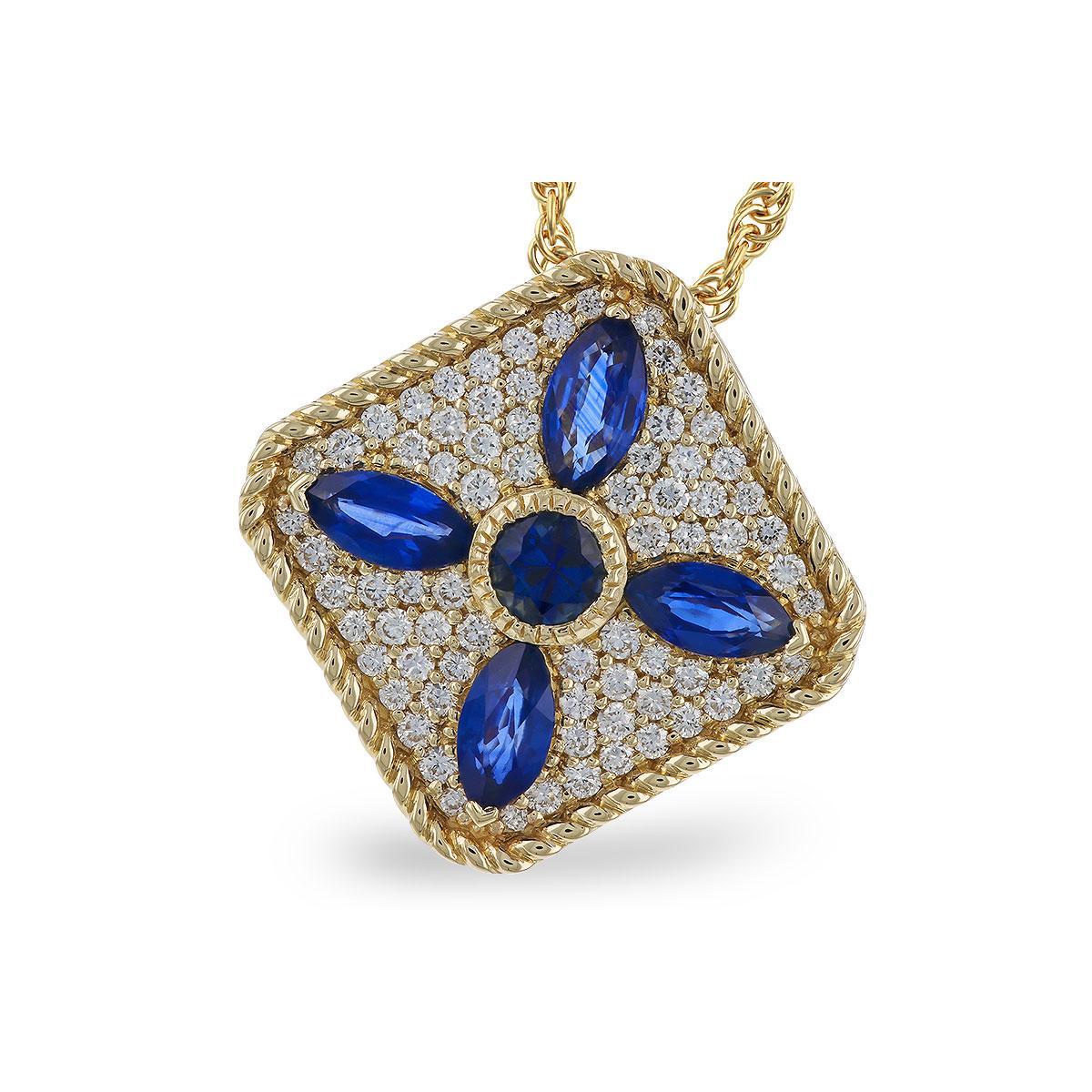 14KT Gold Sapphire Necklace