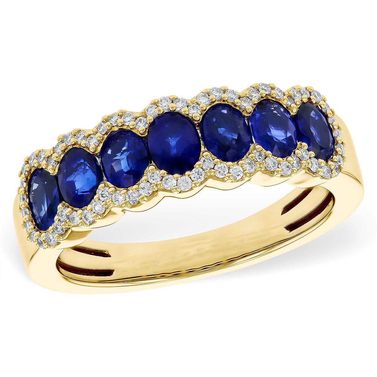 14KT Gold Ladies Sapphire Wedding Ring
