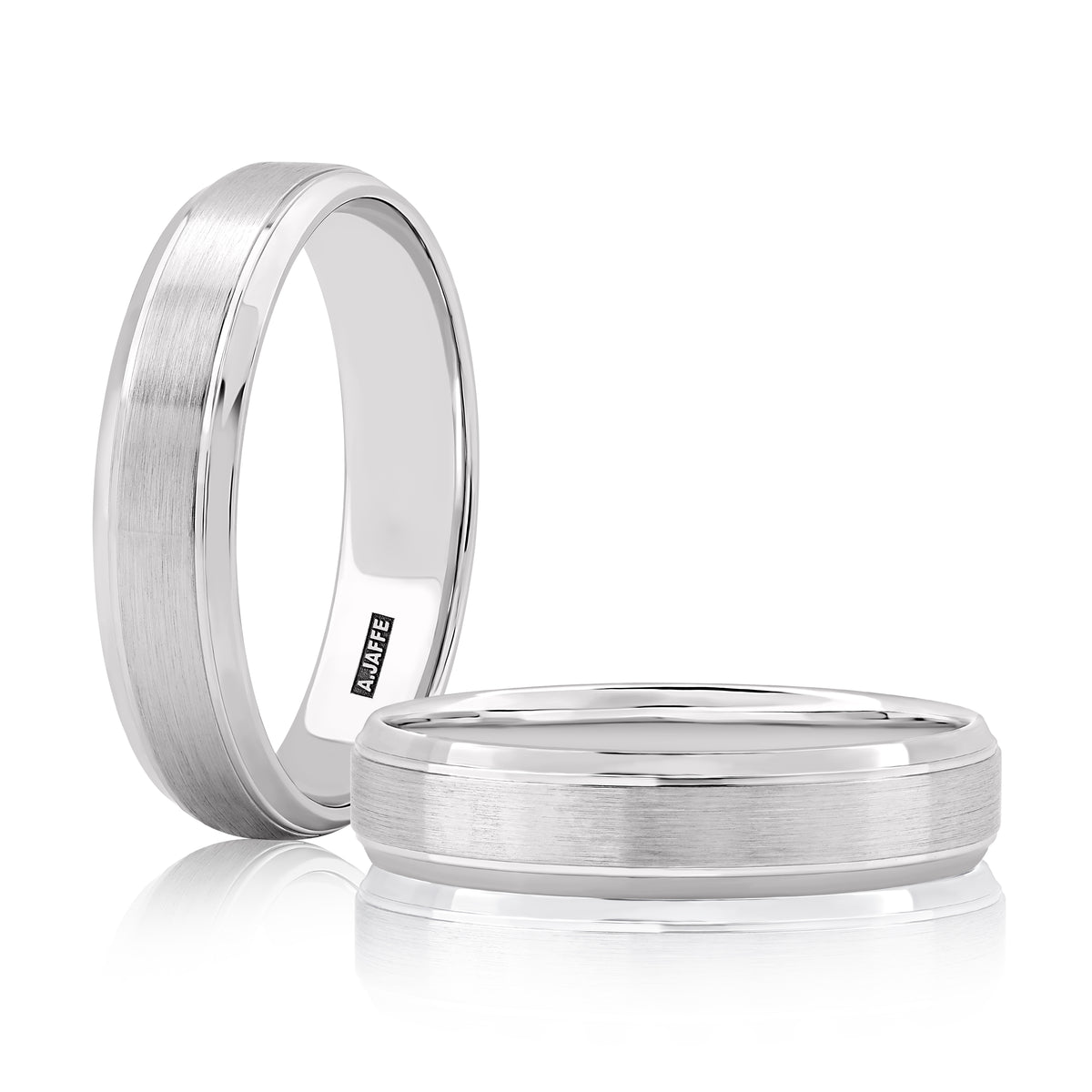 Domed Brushed Matte Platinum Men’s Wedding Band [GR1028B-6/PL]