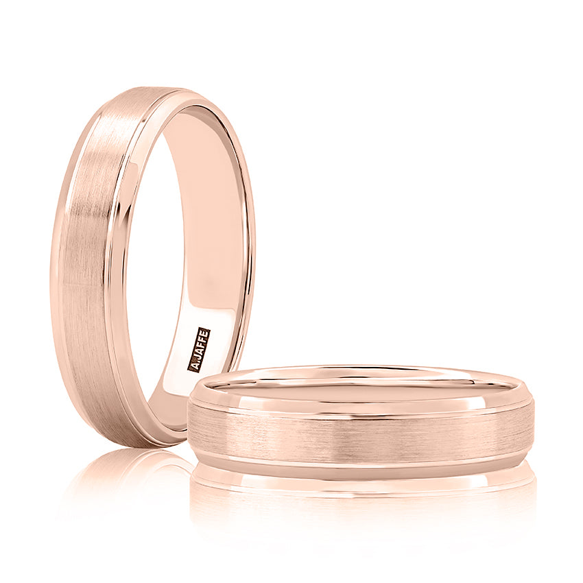 Domed Brushed Matte Platinum Men’s Wedding Band [GR1028B-6/PL]