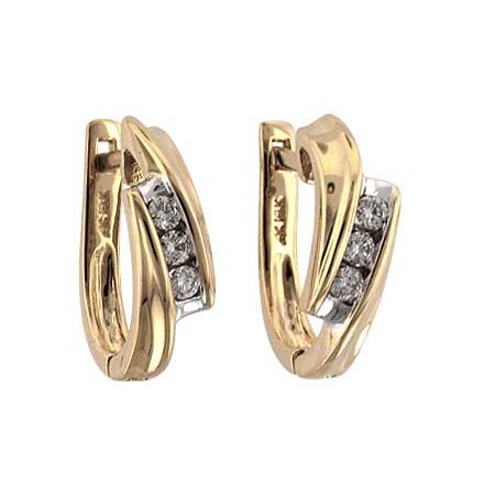 14KT Gold Diamond Earrings