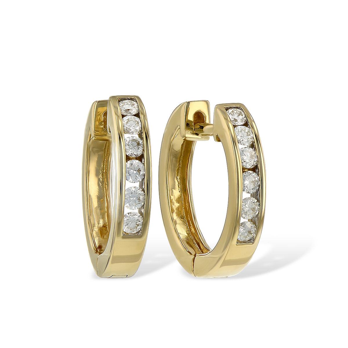 14KT Gold Diamond Earrings