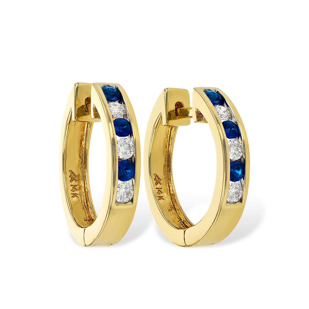 14KT Gold Sapphire Earrings