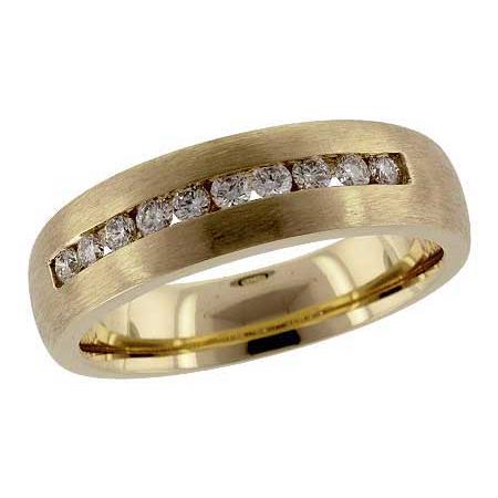 14KT Gold Mens Diamond Wedding Ring