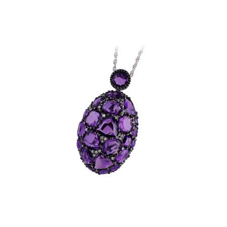 14KT Gold Amethyst Necklace