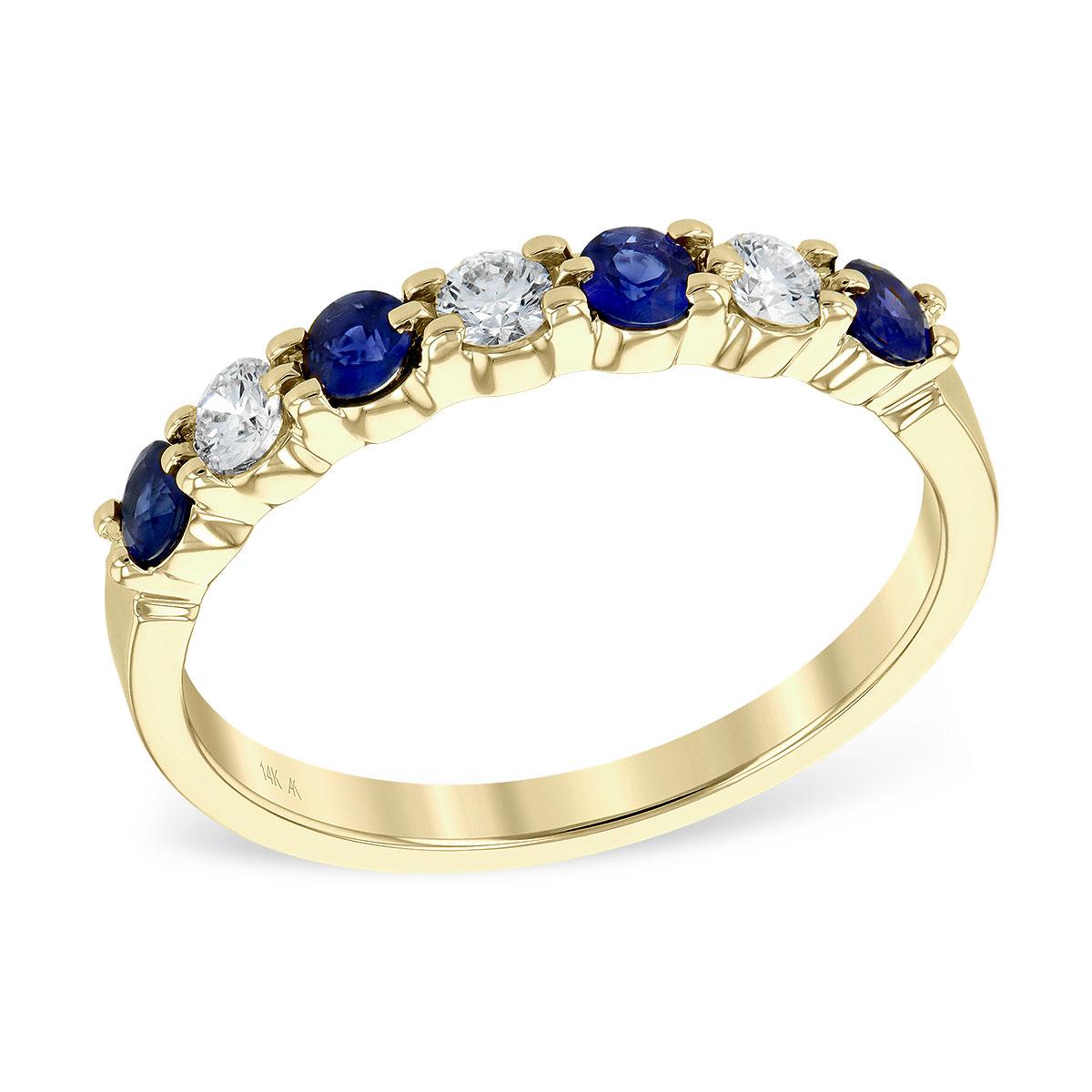 14KT Gold Ladies Sapphire Wedding Ring