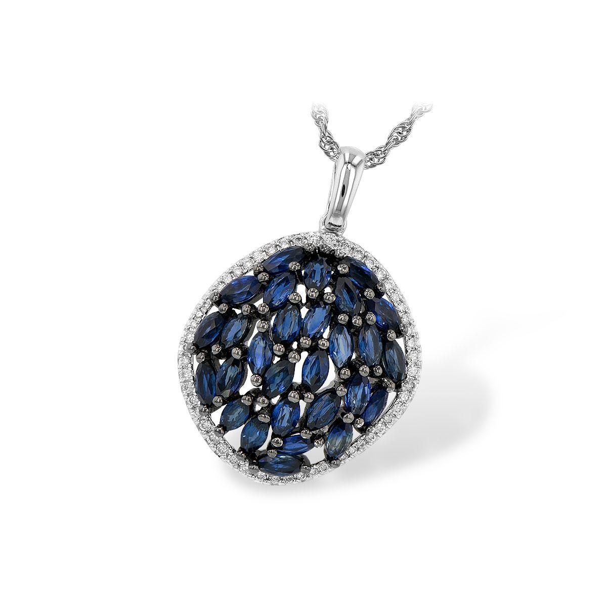 14KT Gold Sapphire Necklace