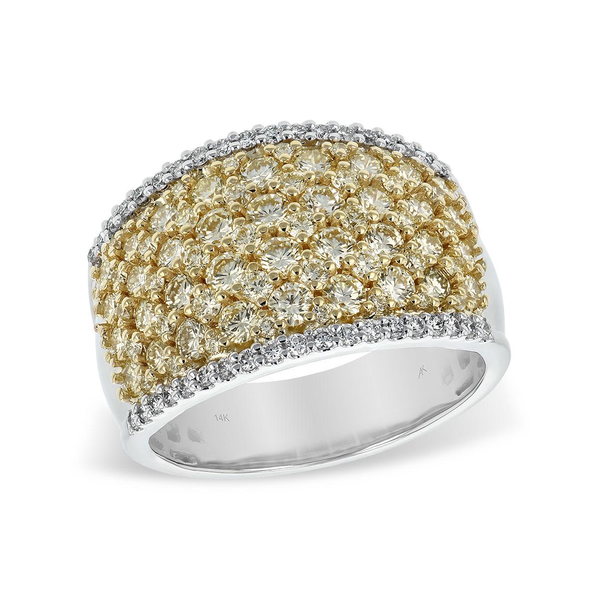 14KT Gold Ladies Yellow Diamond Wedding Ring