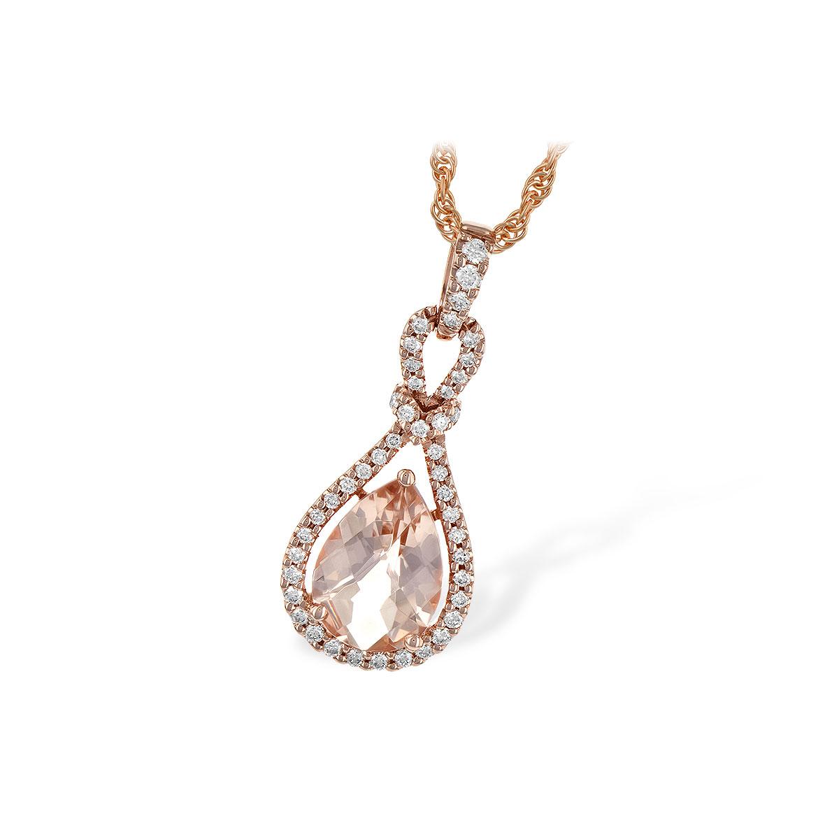 14KT Gold Morganite Necklace