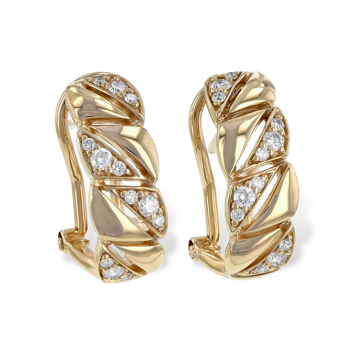 14KT Gold Diamond Earrings